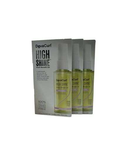 DevaCurl High Shine Multi Benefit Oil 0.17 OZ Set of 3