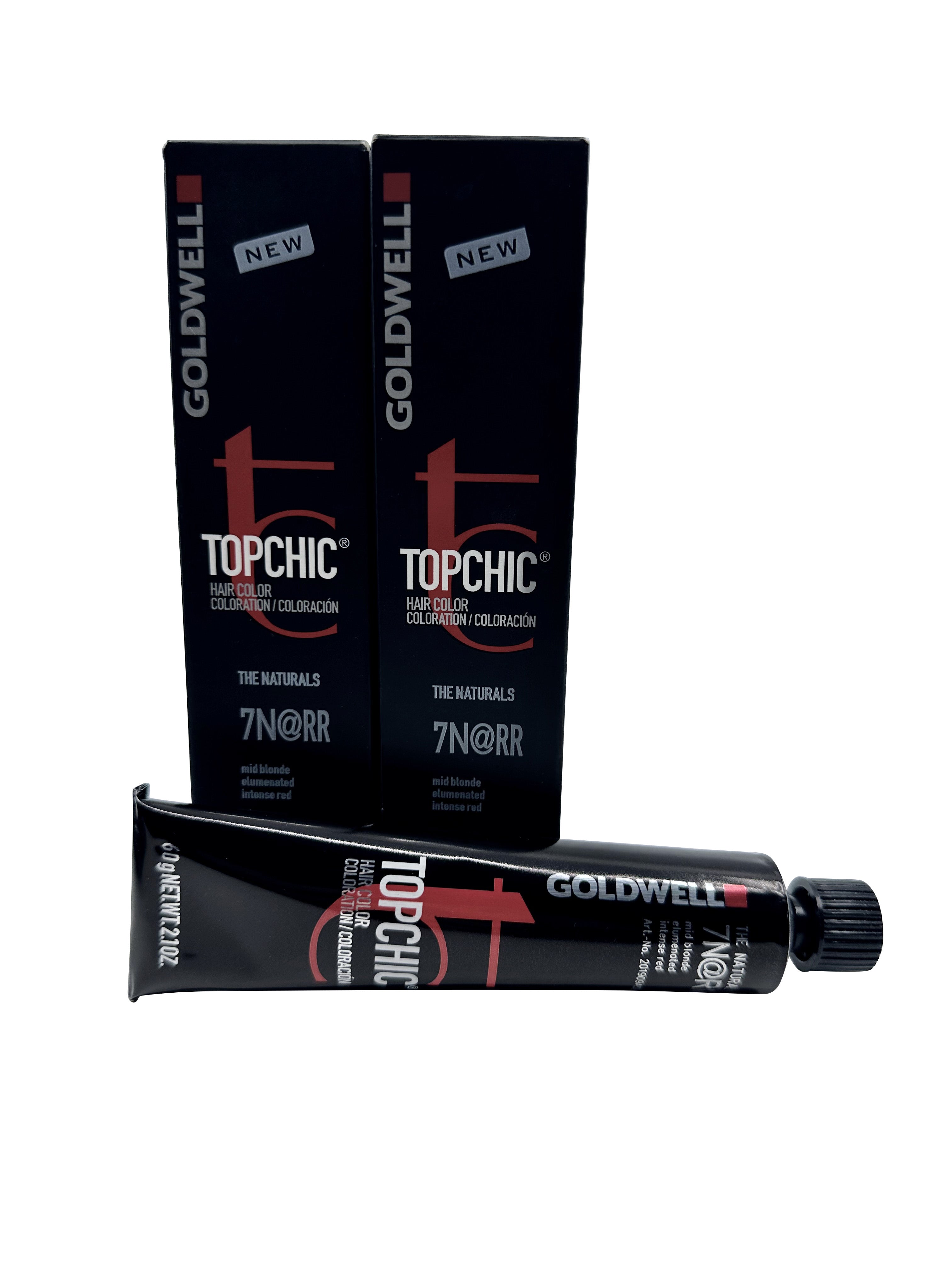 Goldwell Topchic Hair Color The Naturals 7N@RR Mid Blonde 2.1 OZ Set of 2