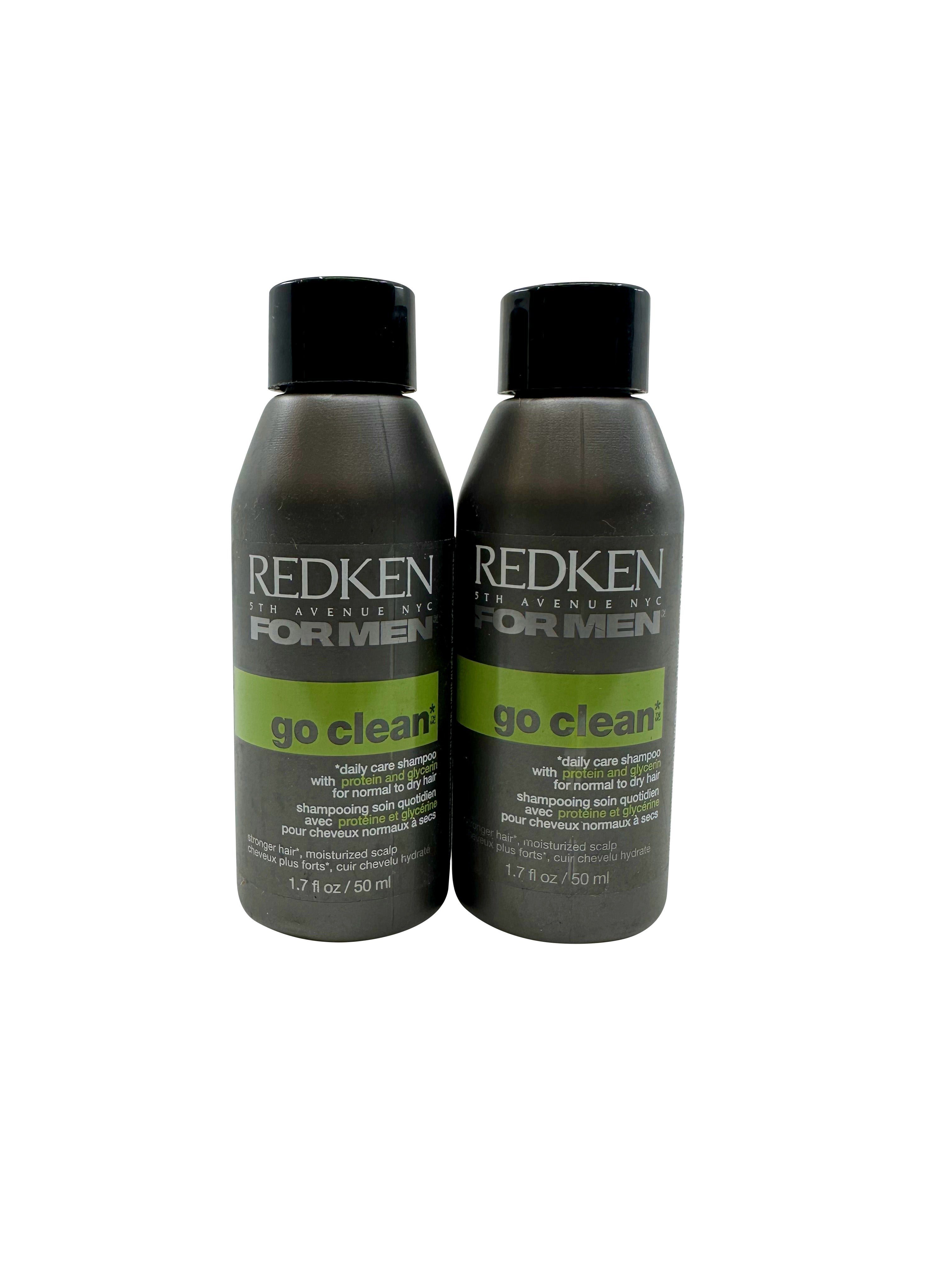 Redken For Men Go Clean Daily Care Shampoo 1.7 OZ Set of 2