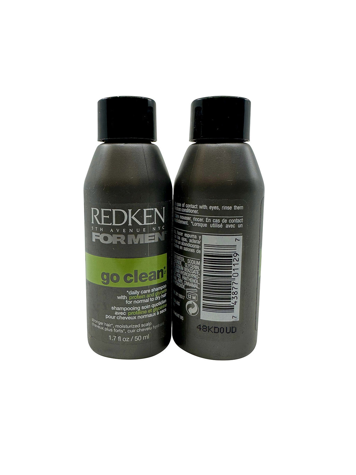 Redken For Men Go Clean Daily Care Shampoo 1.7 OZ Set of 2