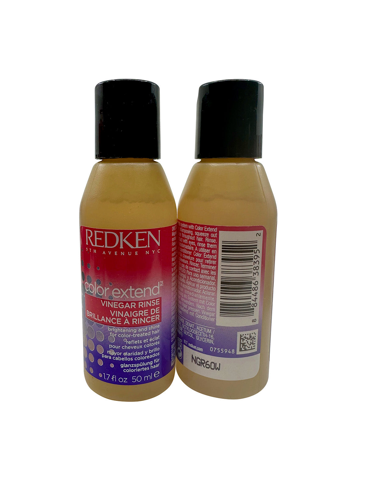 Redken Color Extend Vinegar Rinse Color Treated Hair 1.7 OZ Set of 2