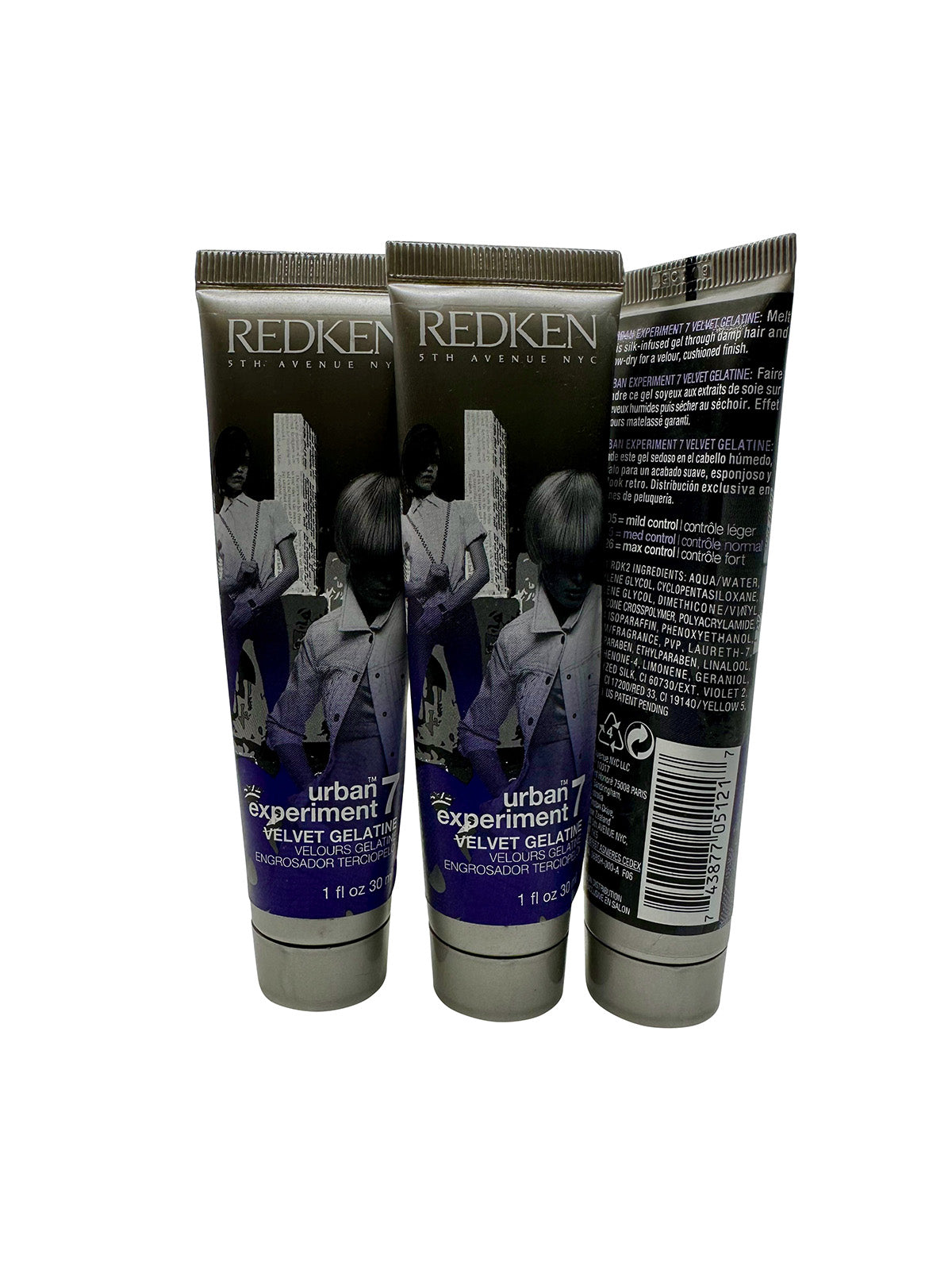 Redken Urban Experiment 7 Velvet Gelatine 1 OZ Set of 3