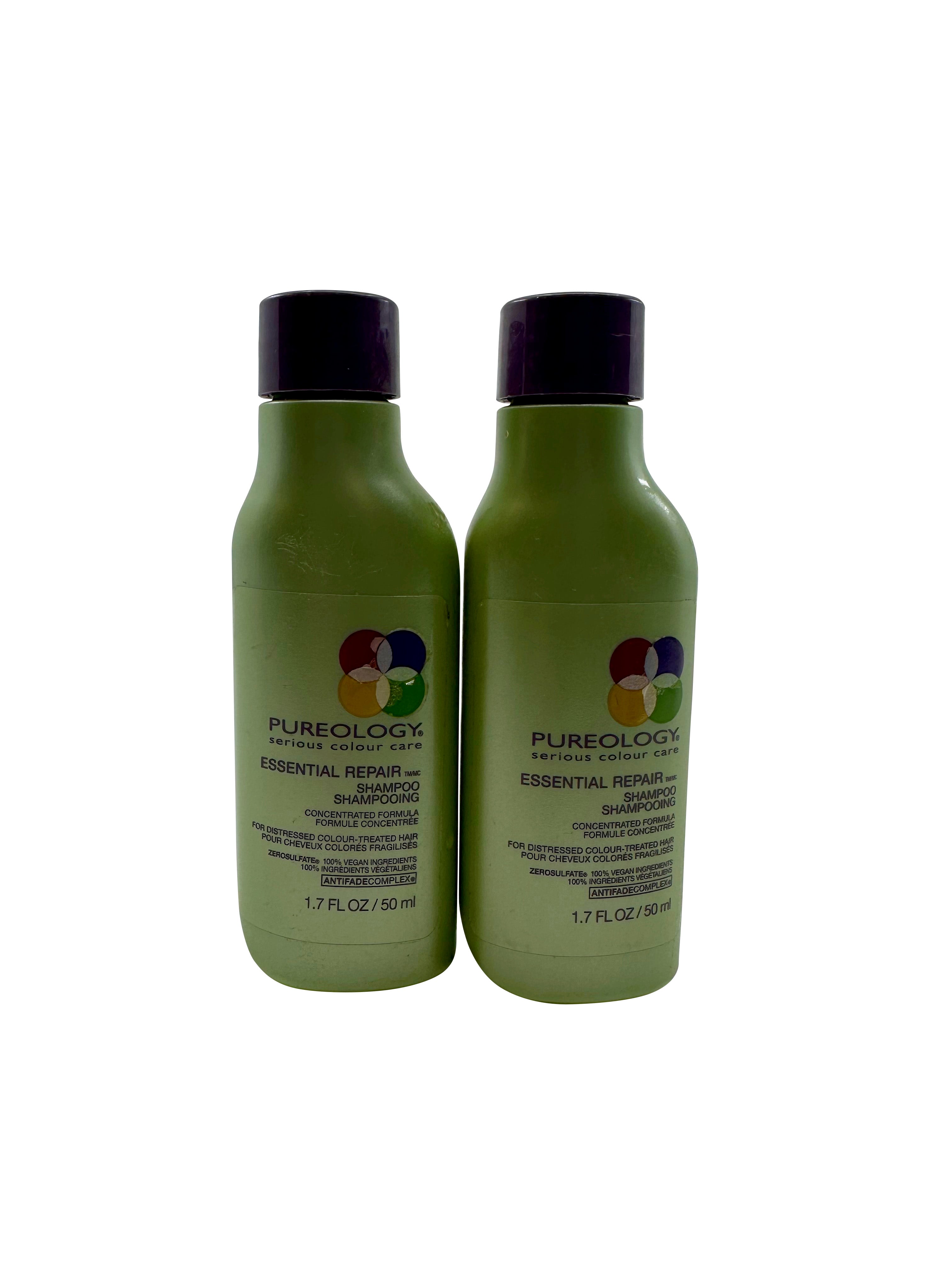 Pureology Essential Repair Shampoo Damaged Color Treated Hair 1.7 OZ Set of 2