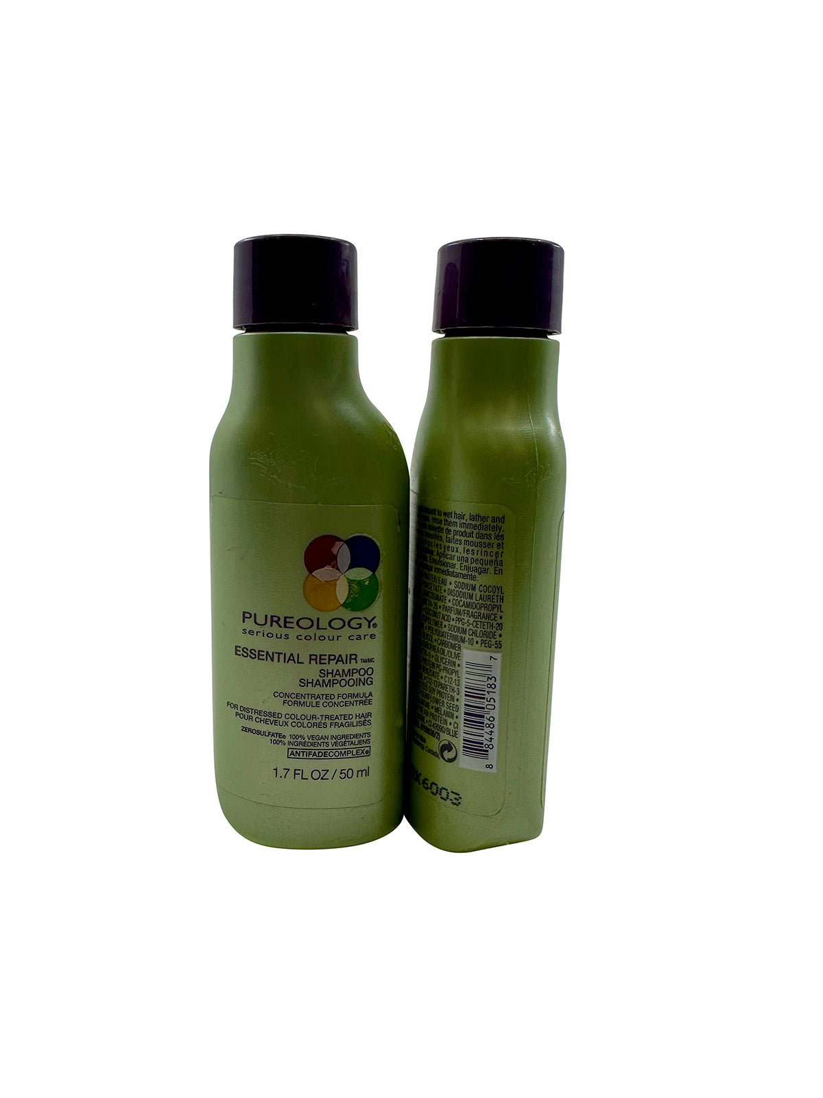 Pureology Essential Repair Shampoo Damaged Color Treated Hair 1.7 OZ Set of 2