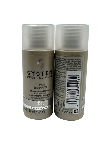 Wella System Pro Repair Shampoo Strengthening Cleanser Hair 1.7 OZ 2 pack