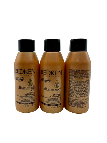 Redken Diamond Oil Shampoo Dull & Damaged Hair 1.7 OZ Set of 3