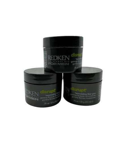 Redken for Men Disrupt Remodeling Fiber Gum .75 OZ Set of 3