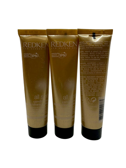 Redken All Soft Conditioner Dry & Brittle Hair 1 OZ Set of 3