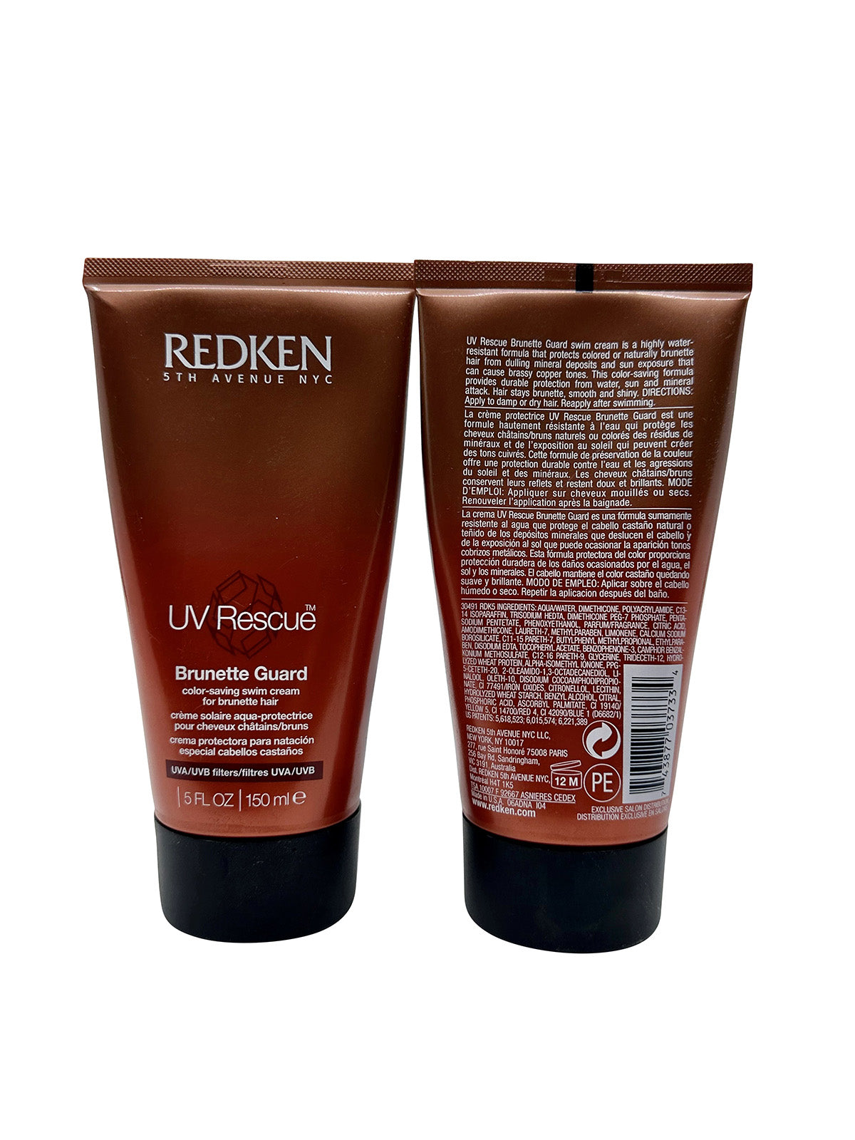 Redken UV Rescue Brunette Guard Color Saving Swim Cream 5 OZ Set of 2