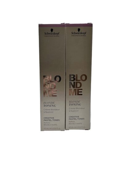 Schwarzkopf BlondeMe Blonde Toning Creative Pastel Tones Sand 2.02 OZ Set of 2