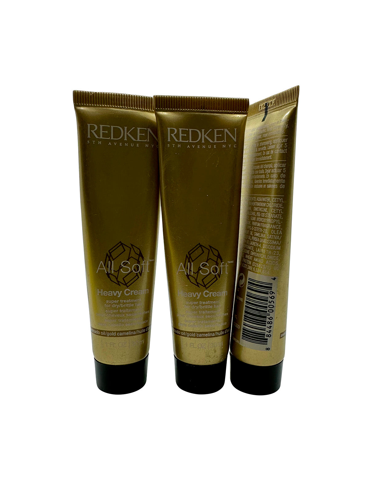 Redken All Soft Heavy Cream Super Treatment Dry & Brittle Hair 1 OZ Set of 3