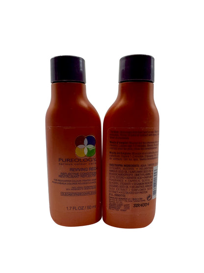 Pureology Reviving Red Conditioner Red Copper Color Treated Hair 1.7 OZ Set of 2