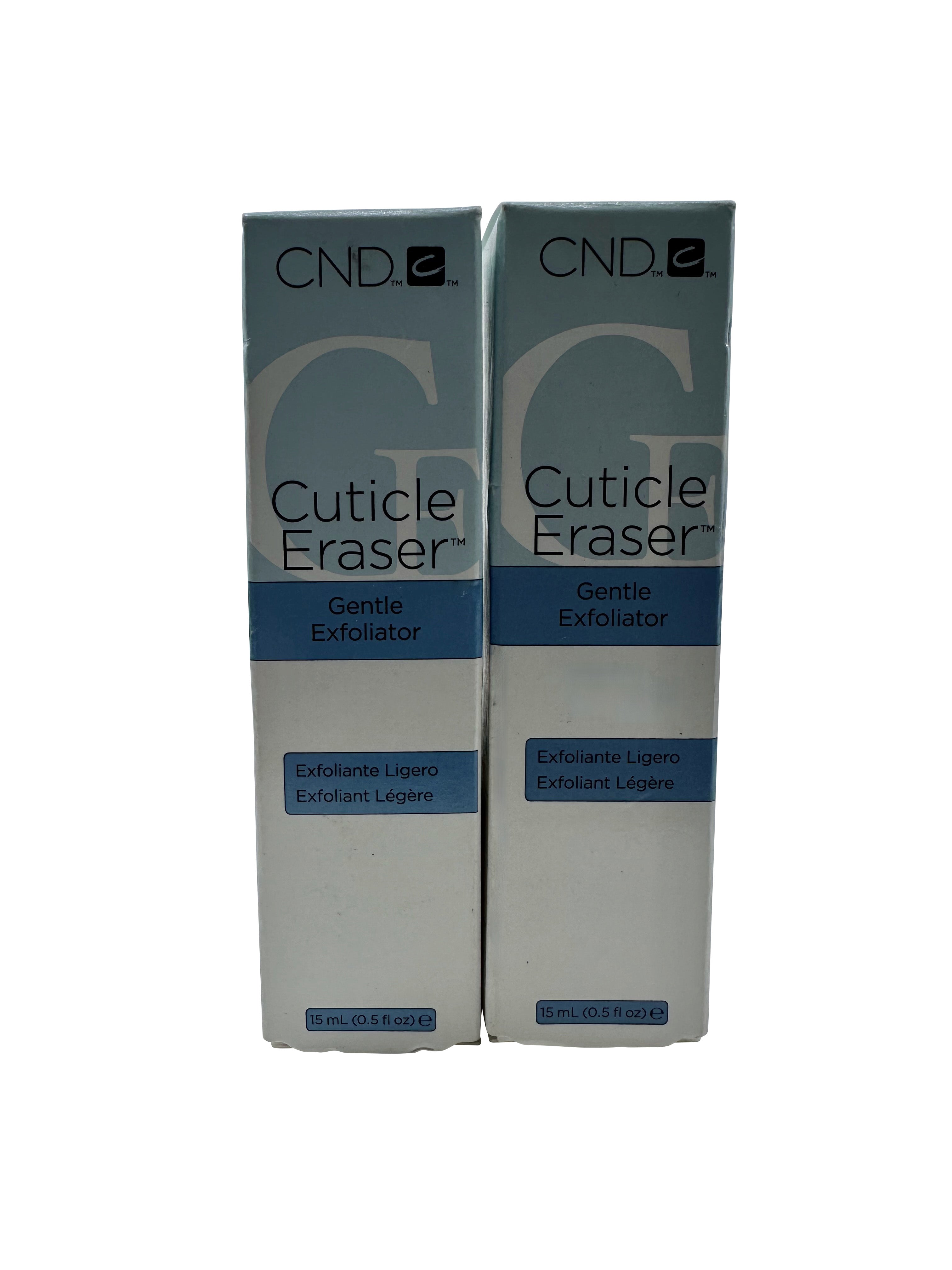 CND Cuticle Eraser Gentle Exfoliator 0.5 OZ Set of 2