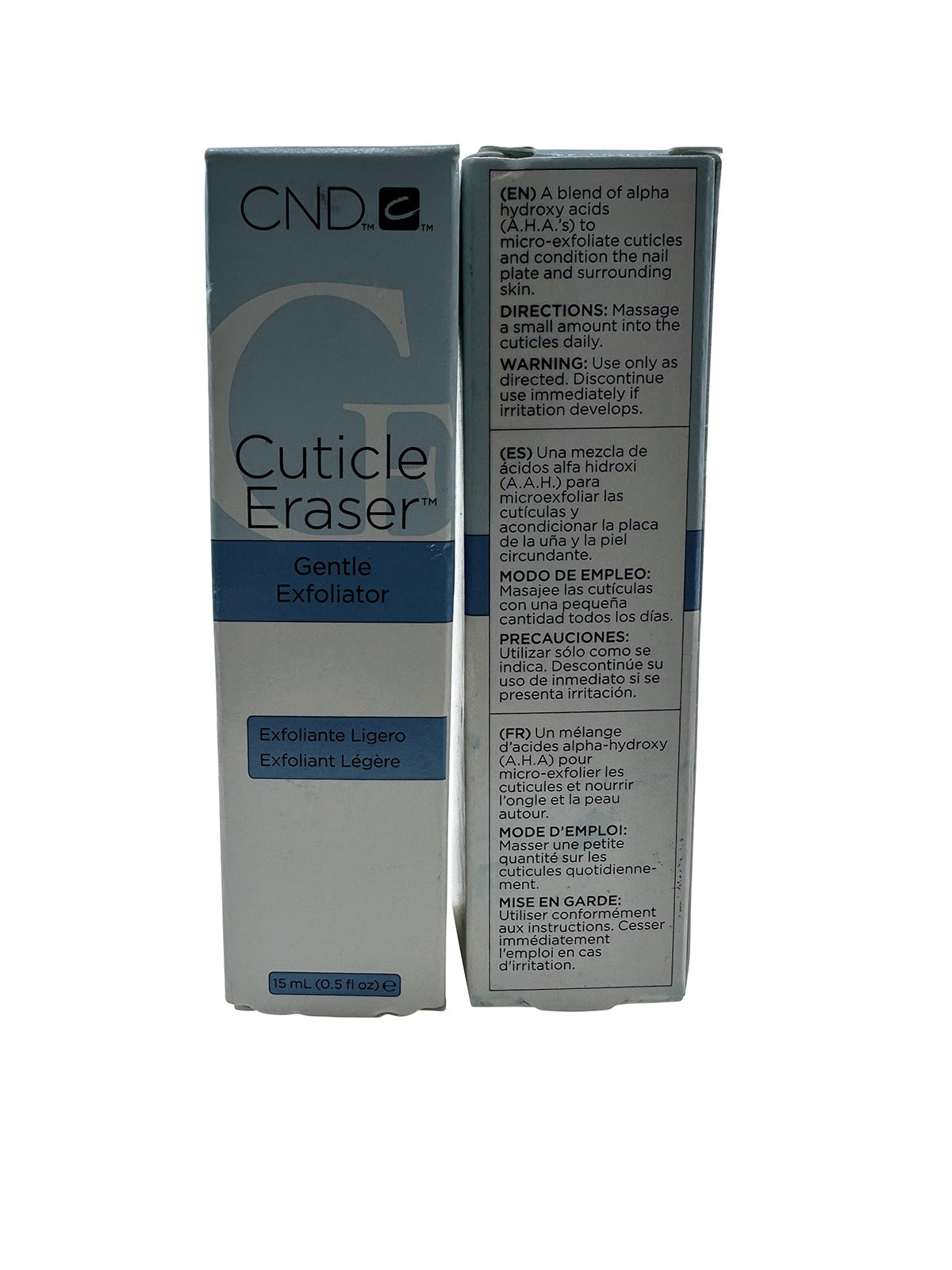 CND Cuticle Eraser Gentle Exfoliator 0.5 OZ Set of 2