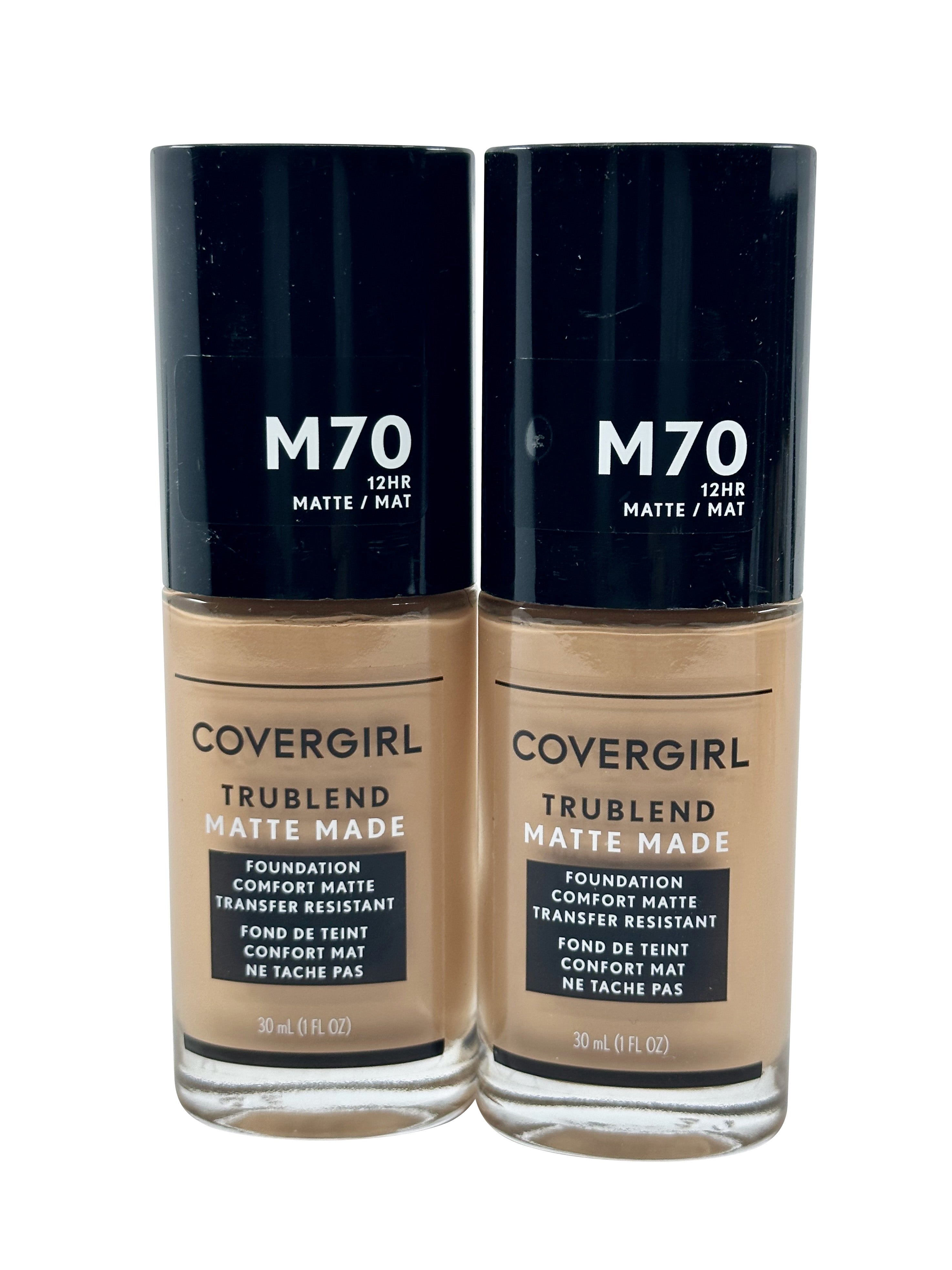 Cover Girl True Blend Matte Made Foundation M70 Sand Beige 1 OZ Set of 2