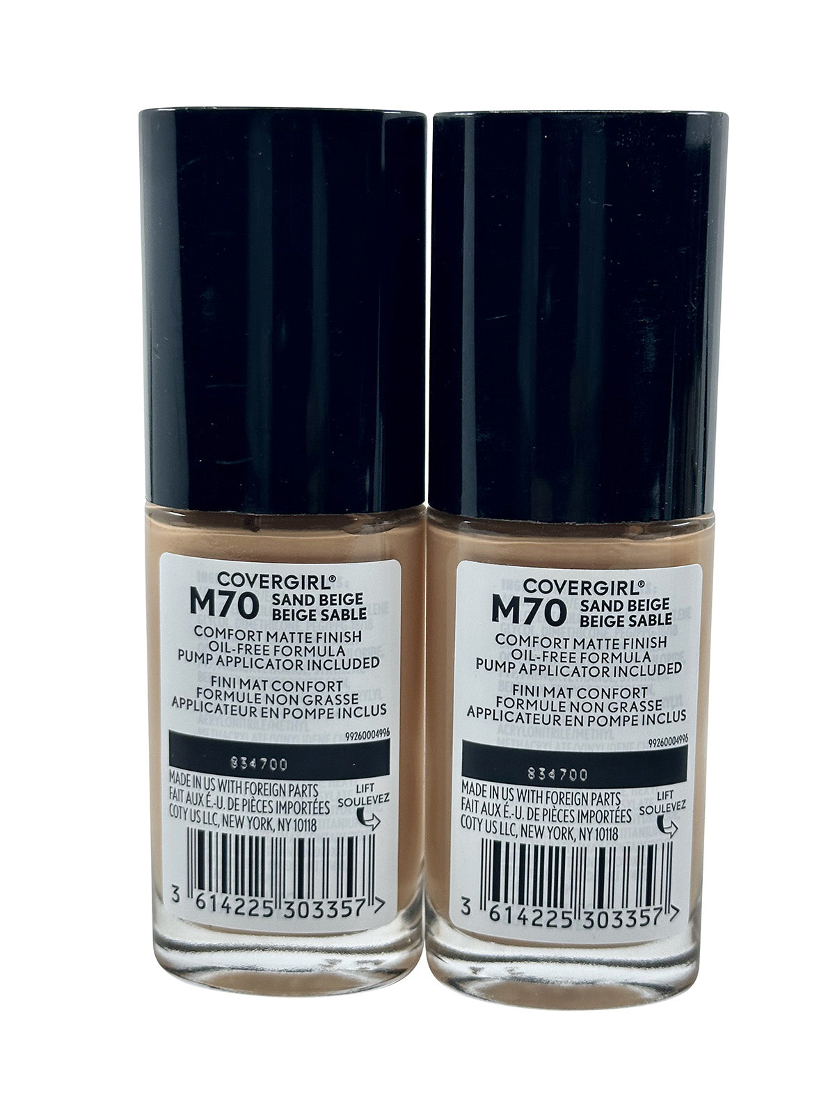 Cover Girl True Blend Matte Made Foundation M70 Sand Beige 1 OZ Set of 2