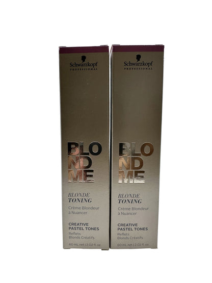 Schwarzkopf BlondeMe Blonde Toning Creative Pastel Tones Apricot 2.02 OZ 2 pack