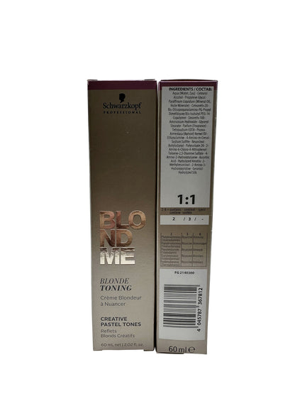 Schwarzkopf BlondeMe Blonde Toning Creative Pastel Tones Apricot 2.02 OZ 2 pack