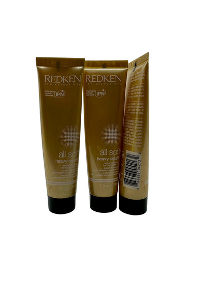 Redken All Soft Heavy Cream Super Treatment Dry & Brittle Hair 1 OZ Set of 3