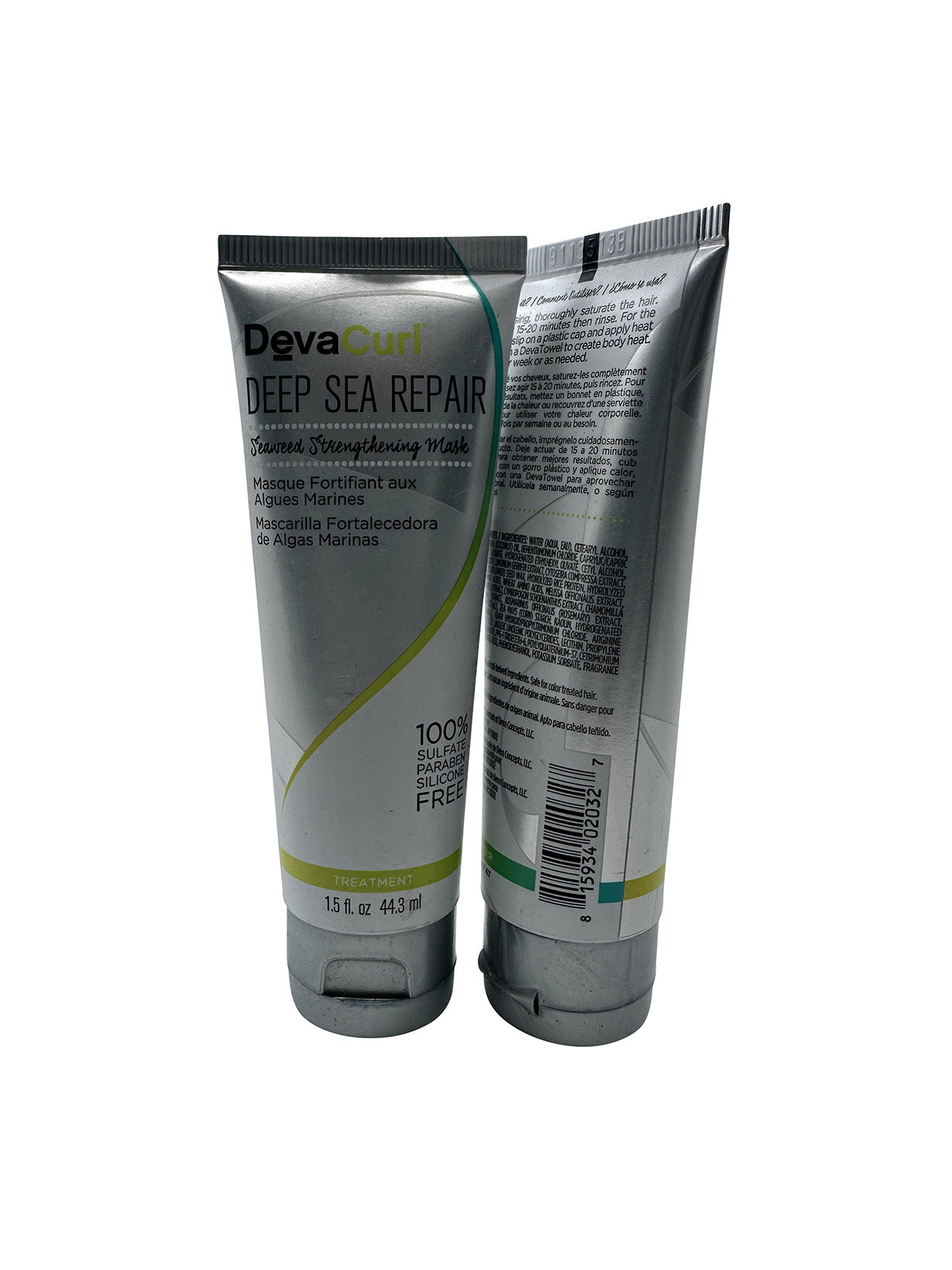 DevaCurl Deep Sea Repair Seaweed Strengthening Mask 1.5 OZ Set of 2