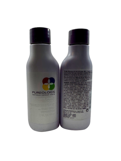 Pureology Hydrate Light Conditioner Dry & Fine Color Treated Hair 1.7 OZ 2 pack