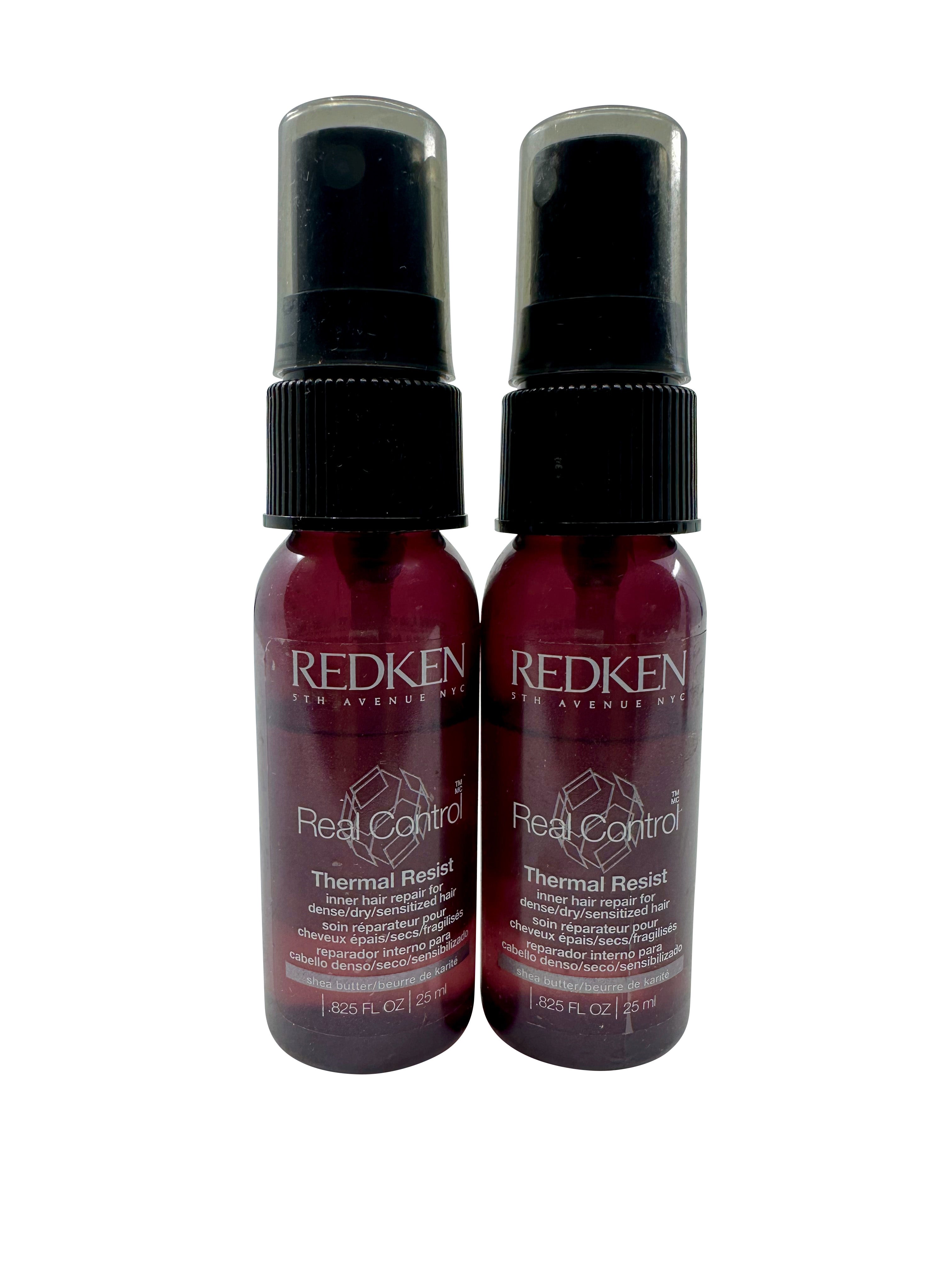 Redken Real Control Thermal Resist Dry, Damaged & Sensitized Hair .825 OZ 2 pack