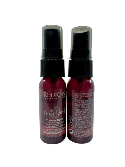 Redken Real Control Thermal Resist Dry, Damaged & Sensitized Hair .825 OZ 2 pack