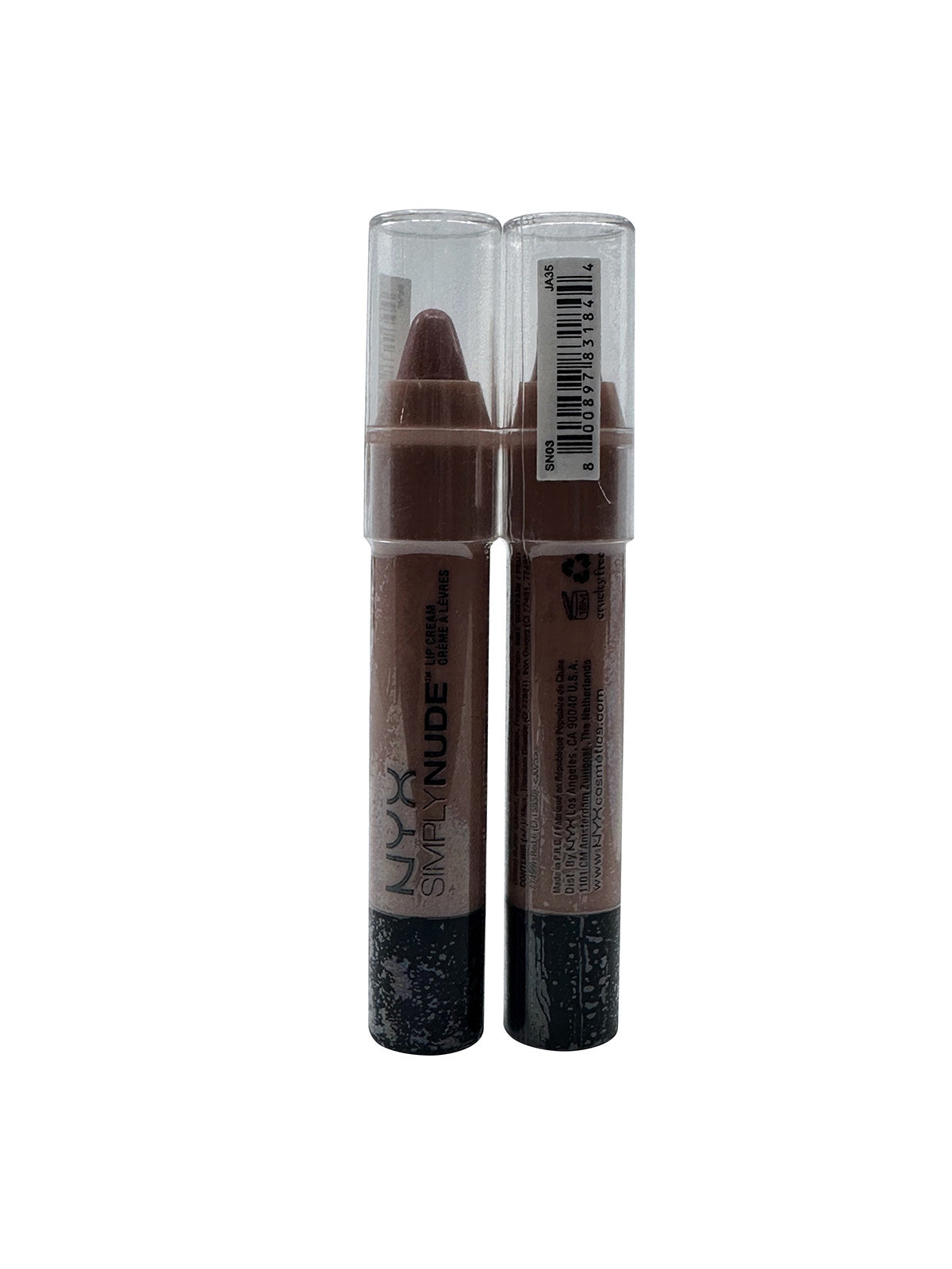 NYX Simply Nude Lip Cream SN 03 0.11 OZ Set of 2