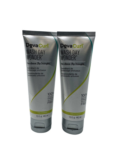 DevaCurl Wash Day Wonder Slip Detangler Curly & Wavy Hair 1.5 OZ Set of 2