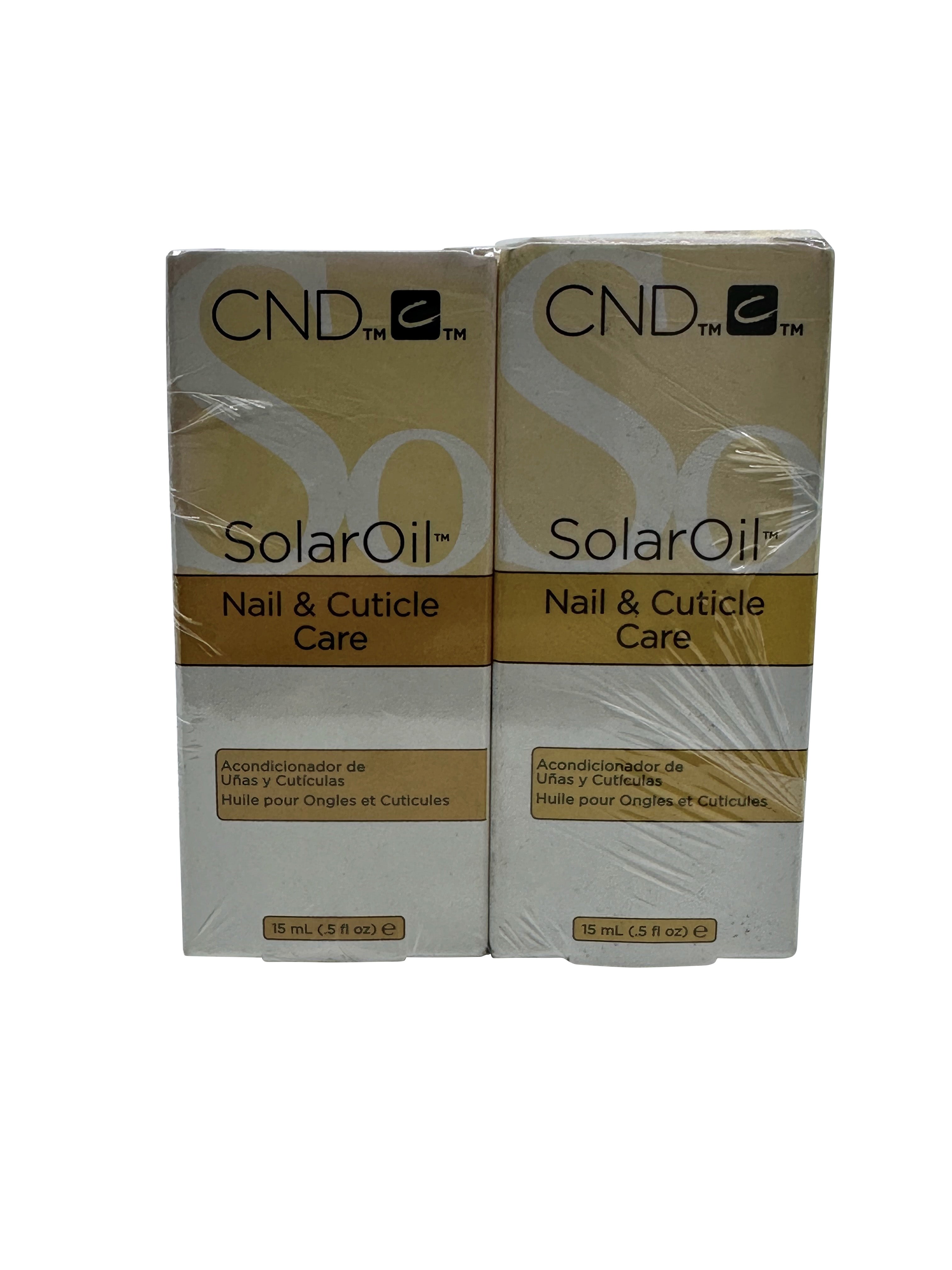 CND Solar Oil Moisturizing & Conditioning Nail & Cuticle Care 0.5 OZ Set of 2