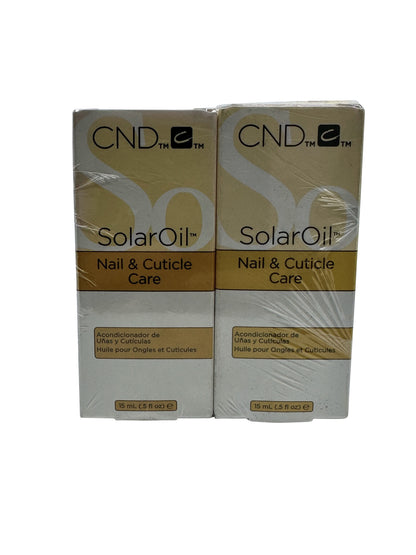 CND Solar Oil Moisturizing & Conditioning Nail & Cuticle Care 0.5 OZ Set of 2