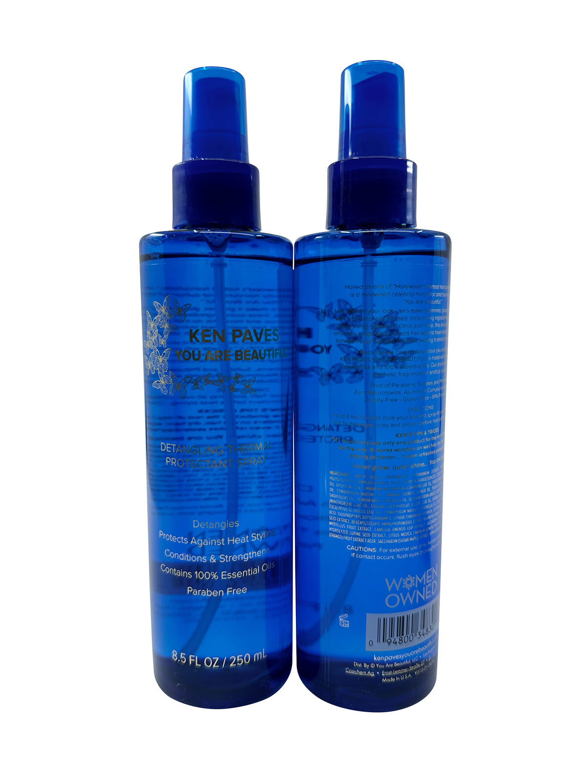 Ken Paves You Are Beautiful Detangling Thermal Protectant Spray 8.5 OZ Set of 2