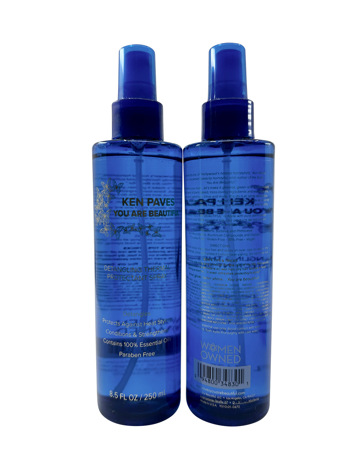 Ken Paves You Are Beautiful Detangling Thermal Protectant Spray 8.5 OZ Set of 2