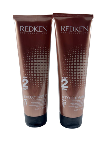 Redken Smooth Sealer Step 2 Semi Permanent Smoother Dry Hair 8. 5 OZ Set of 2