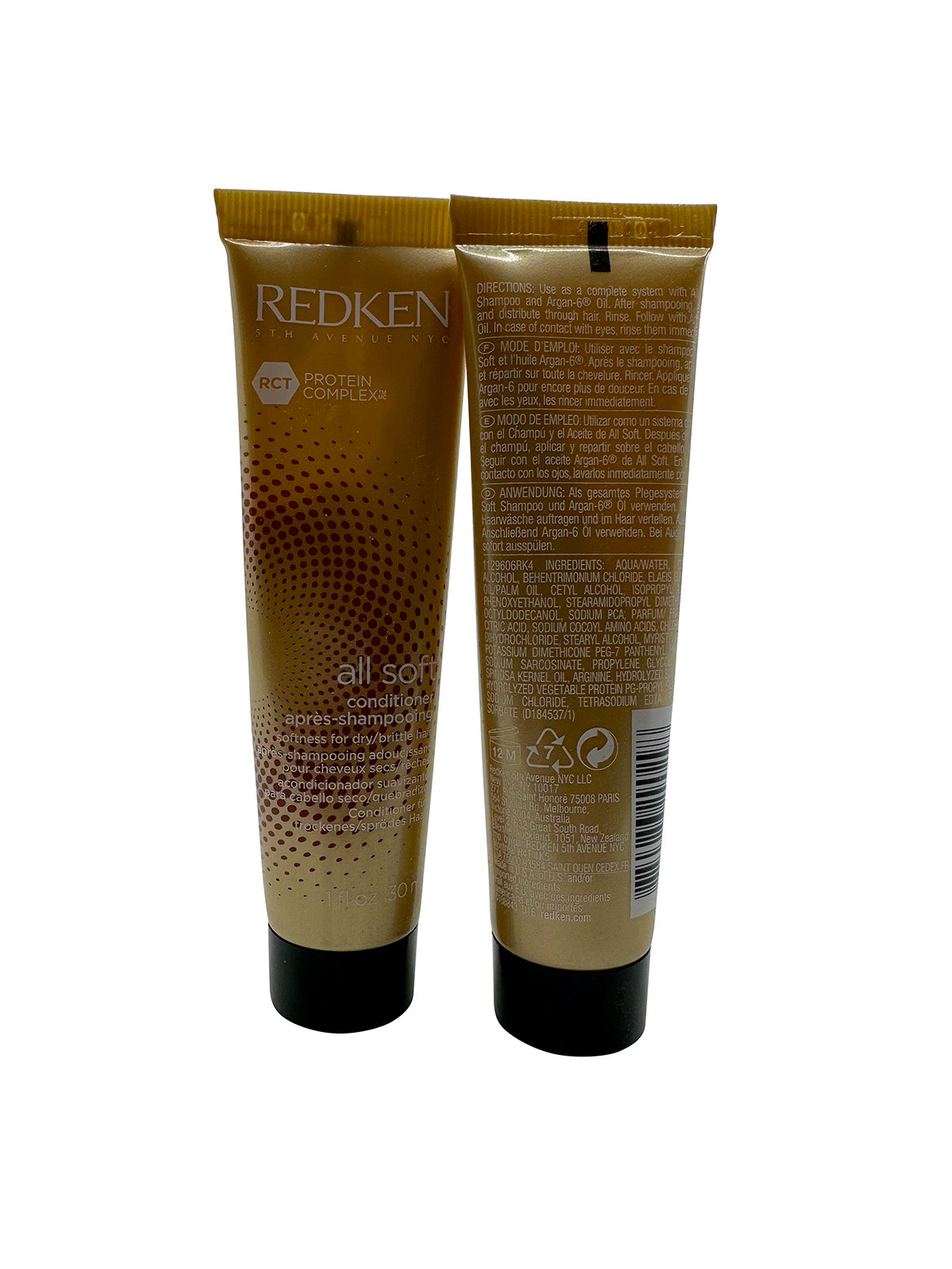 Redken All Soft Conditioner Dry & Brittle Hair 1 OZ Set of 2