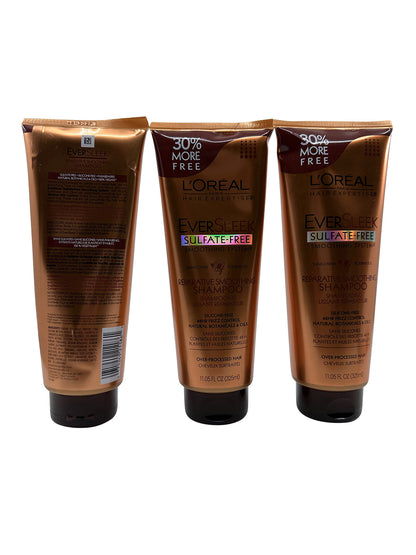 L'Oreal Eversleek Reparative Smoothing Shampoo 11.05 OZ Set of 3