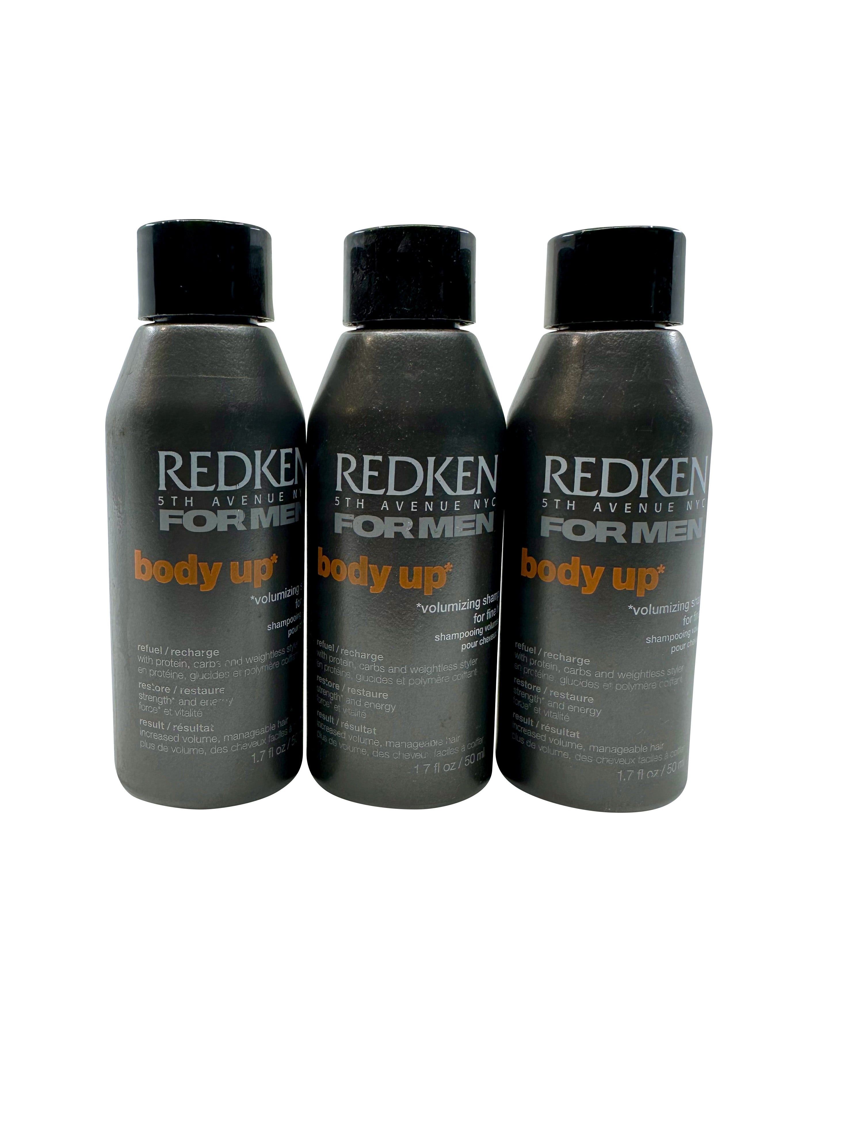 Redken for Men Body Up Volumizing Shampoo 1.7 OZ Set of 3