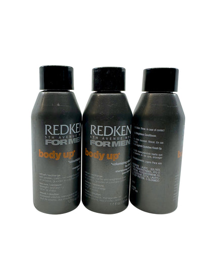 Redken for Men Body Up Volumizing Shampoo 1.7 OZ Set of 3