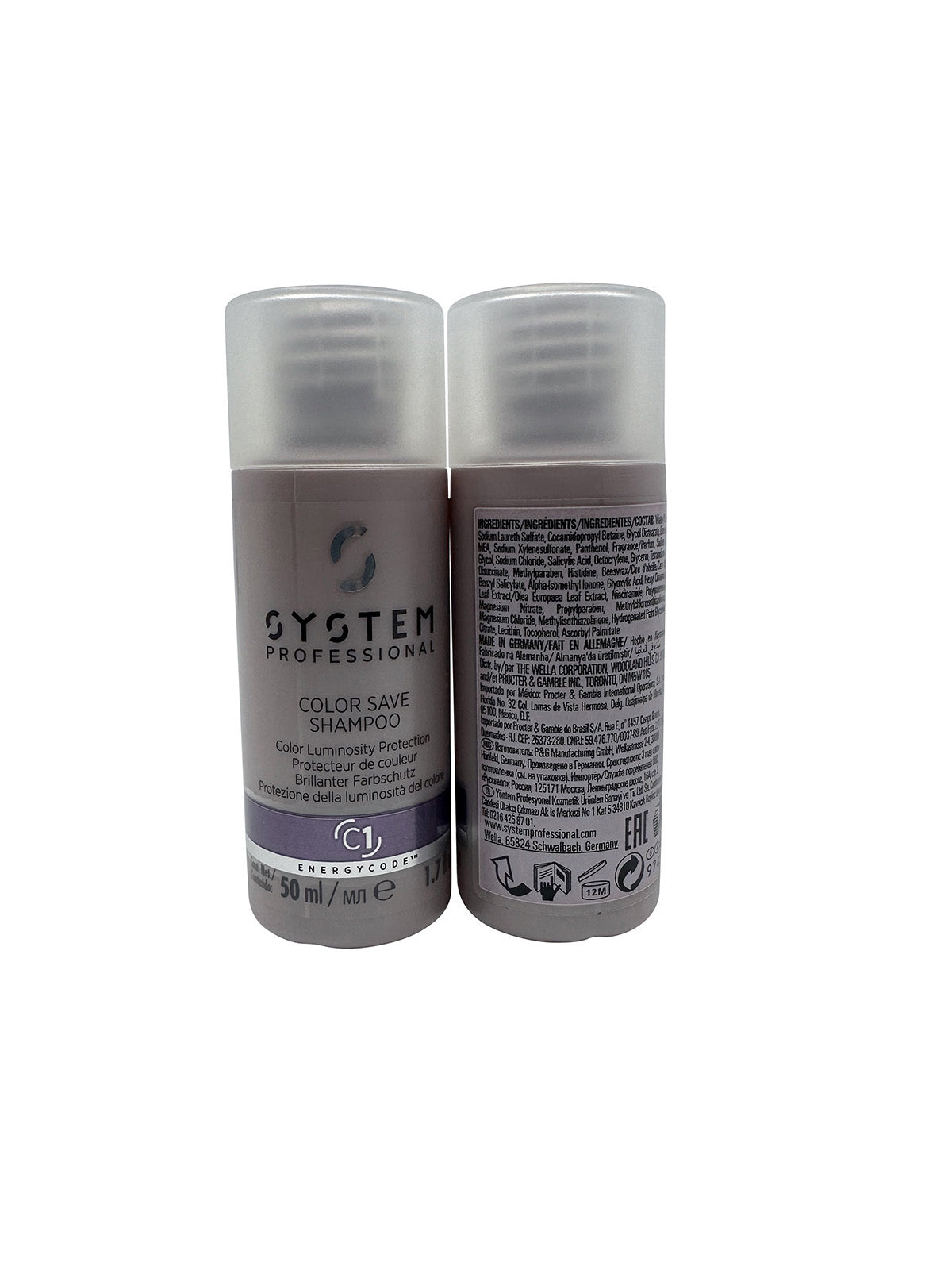 Wella System Professional Color Save Shampoo Color Treated Hair 1.7 OZ Set of 2