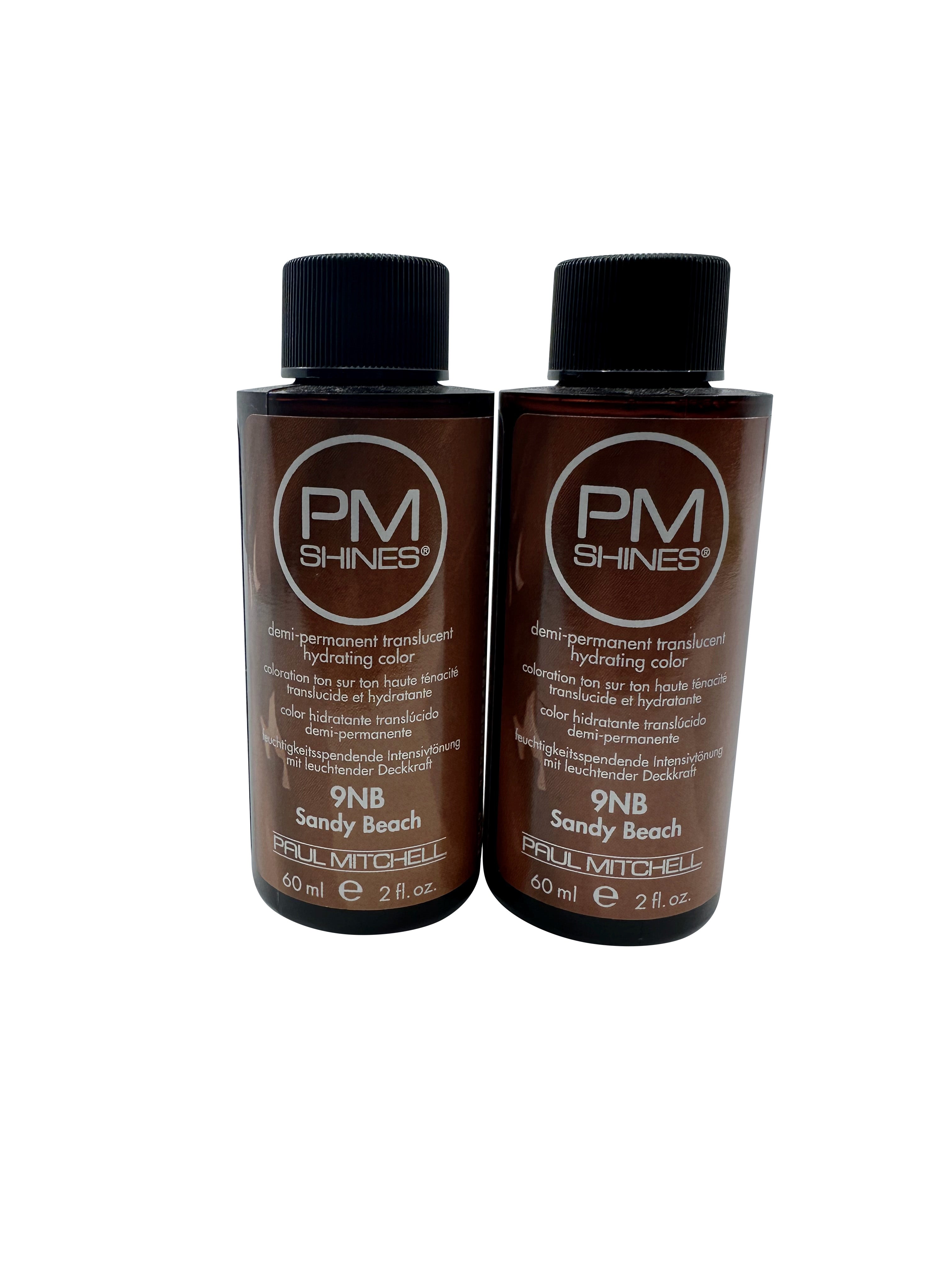 Paul Mitchell PM Shines Demi Permanent Color 9B Sandy Beach 2 OZ Set of 2