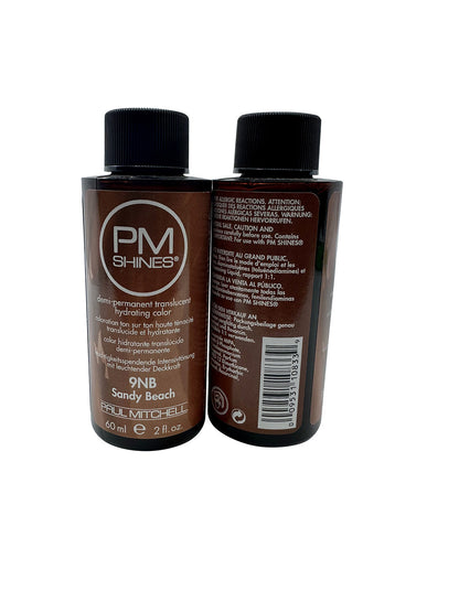 Paul Mitchell PM Shines Demi Permanent Color 9B Sandy Beach 2 OZ Set of 2