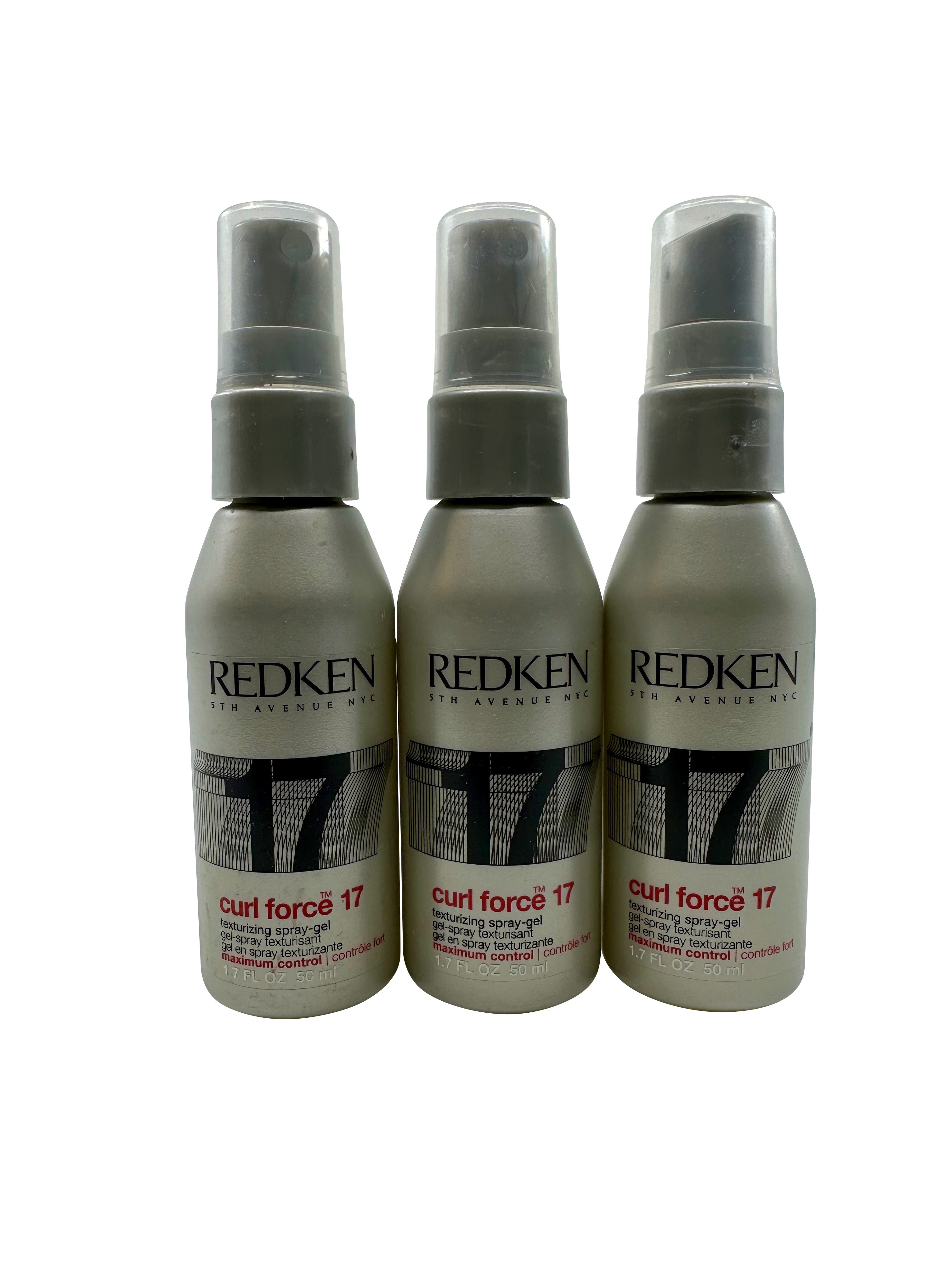 Redken Curl Force 17 Texturizing Spray Gel 1.7 OZ Set of 3