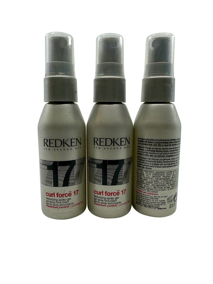 Redken Curl Force 17 Texturizing Spray Gel 1.7 OZ Set of 3