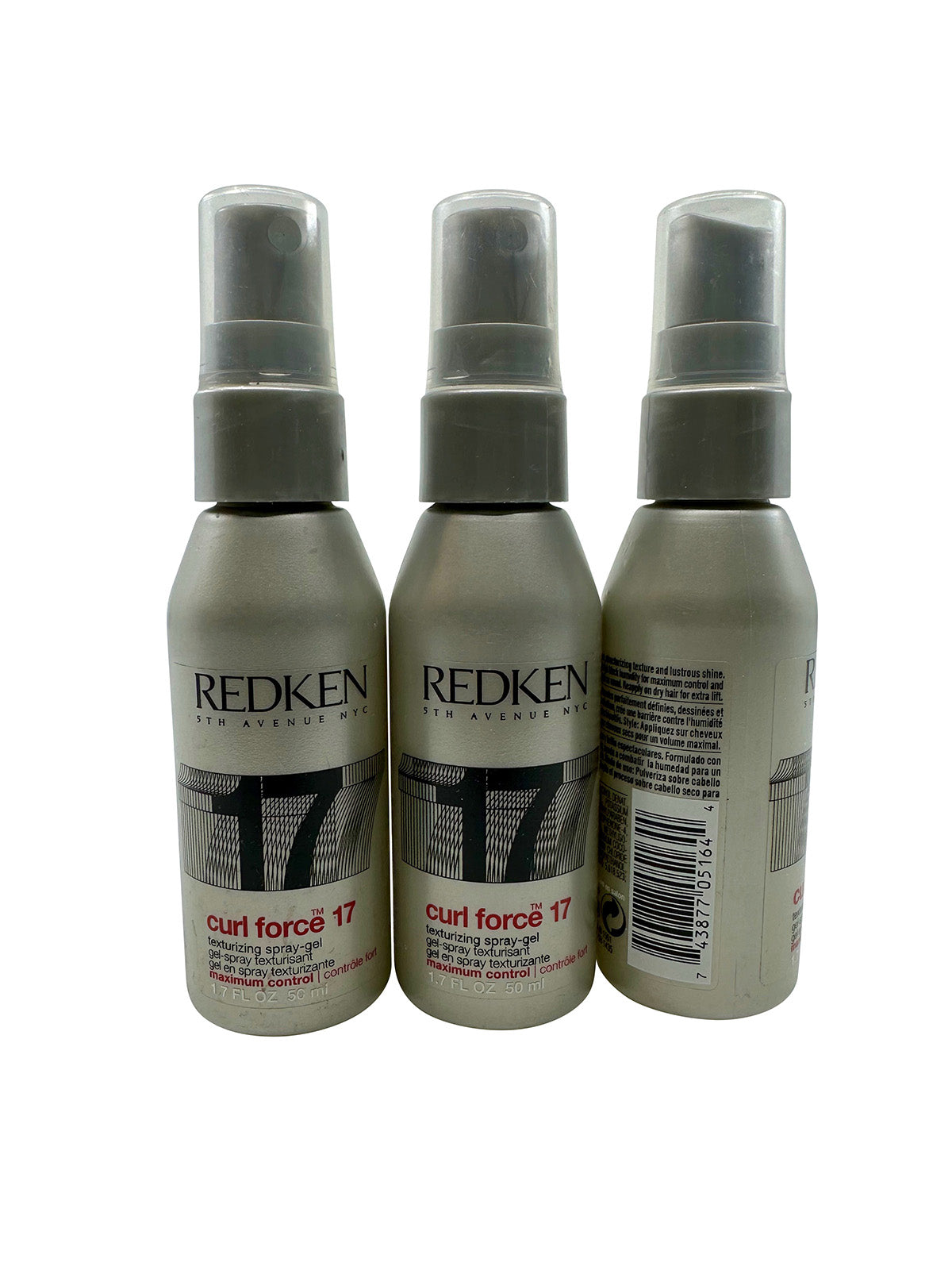 Redken Curl Force 17 Texturizing Spray Gel 1.7 OZ Set of 3