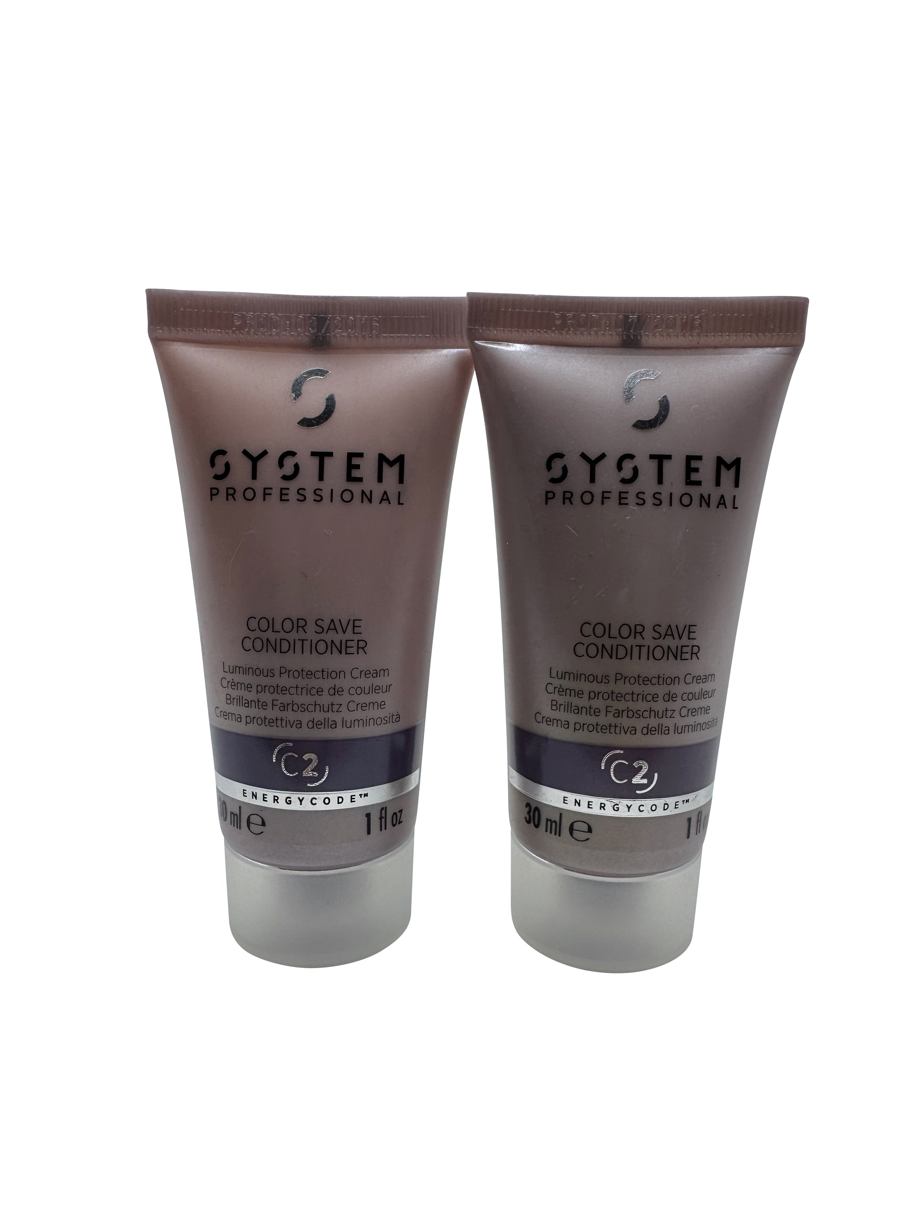 Wella System Professional Color Save Conditioner Color Treated Hair 1 OZ 2 pack