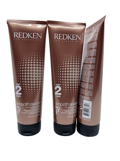 Redken Smooth Sealer Step 2 Semi Permanent Smoother Dry Hair 8.5 OZ Set of 3