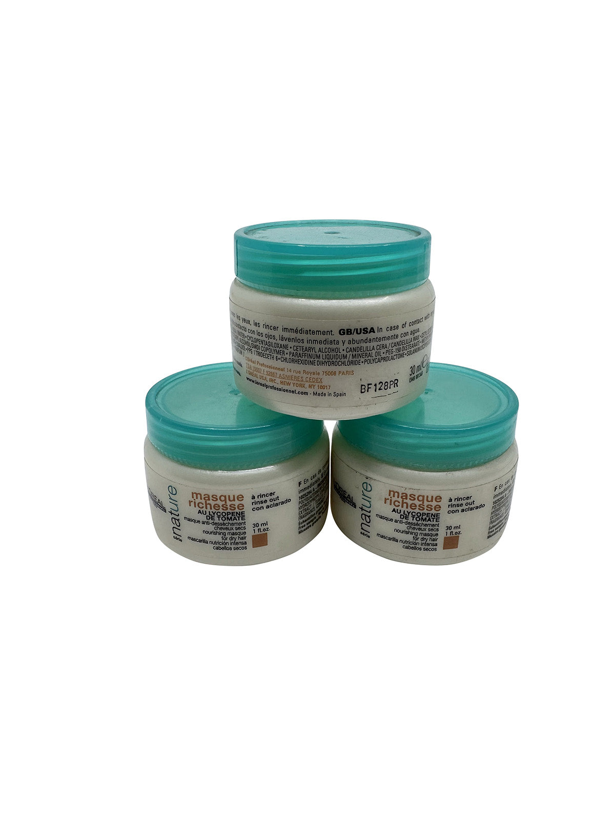 L'Oreal Nature Masque Richesse Nourishing Mask Dry Hair 1 OZ Set of 3