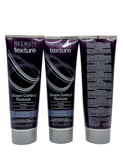 Redken Texture Shape Control Reducer Sensitized Hair 8.5 OZ Set of 3