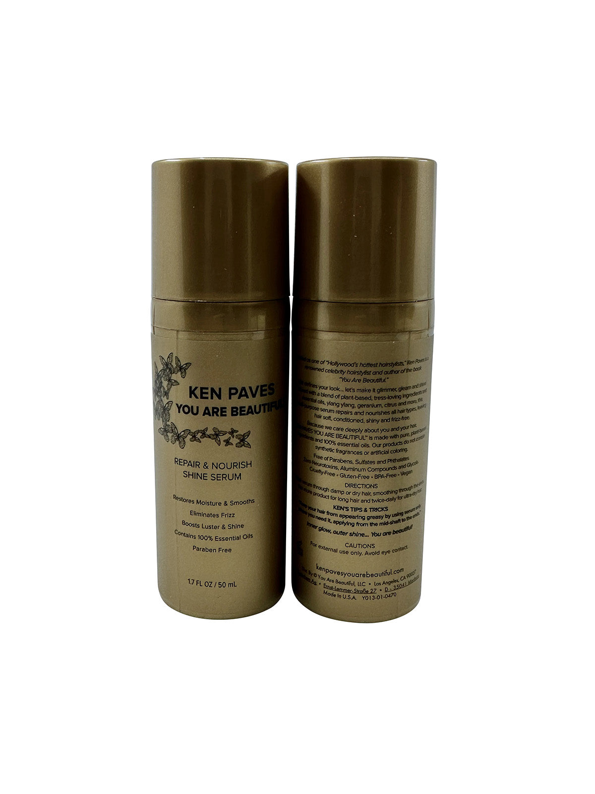 Ken Paves You Are Beautiful Repair & Nourish Shine Serum 1.7 OZ Set of 2