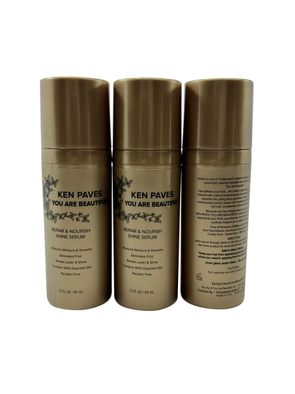 Ken Paves You Are Beautiful Repair & Nourish Shine Serum 1.7 OZ Set of 3